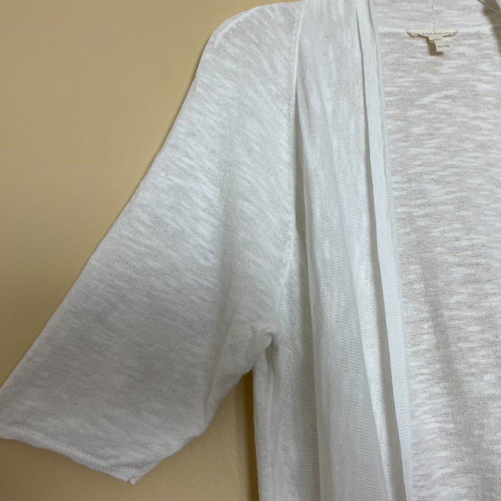 Eileen Fisher Linen Cotton Open Front Cardigan XL - Picture 4 of 8